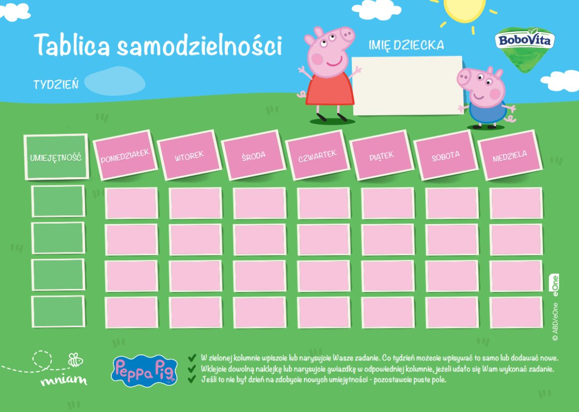 peppa tablica